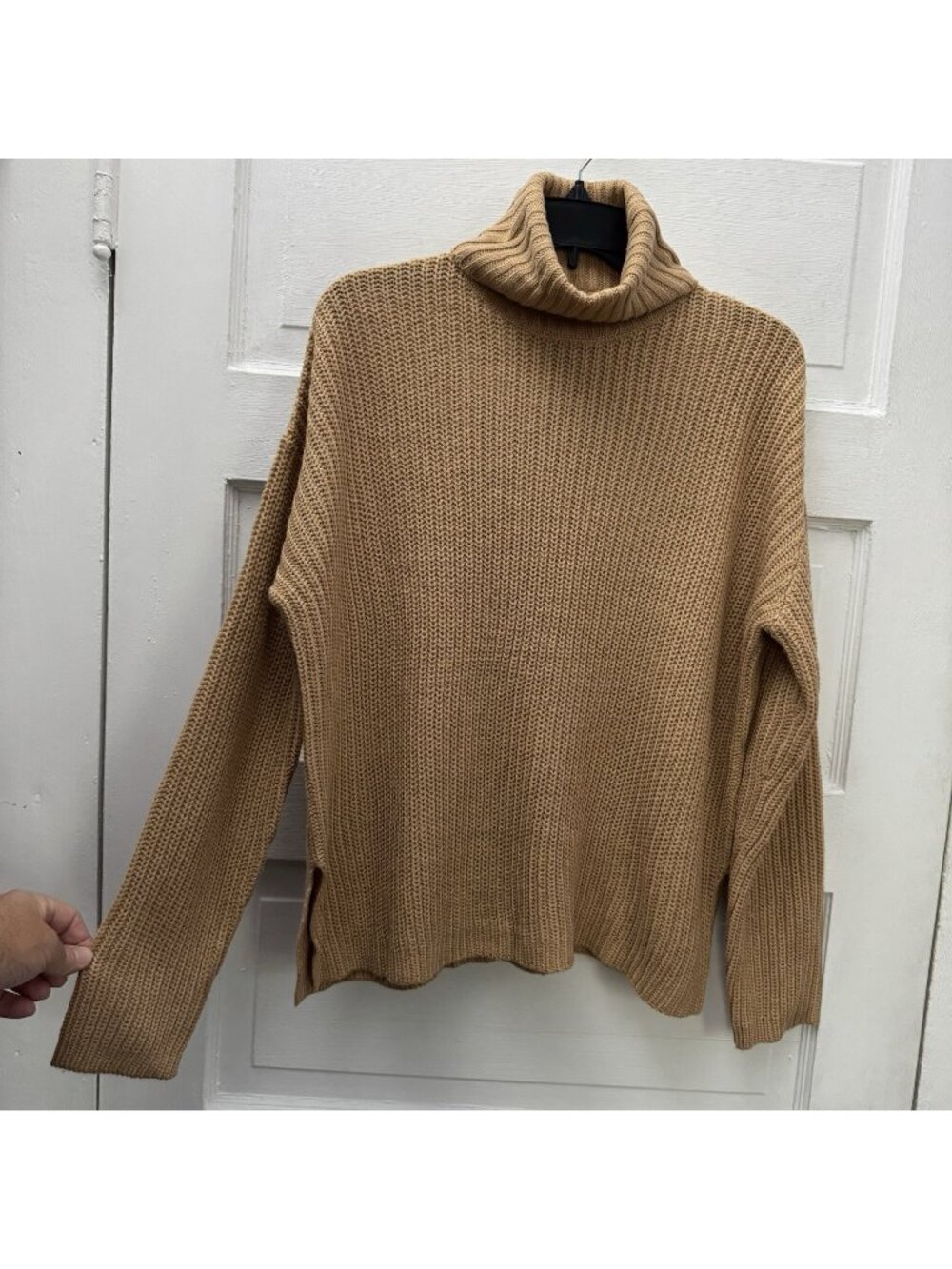 Threadbare Clara Camel Chunky Knit Roll Neck Sweater Women’s US 6 UK 10